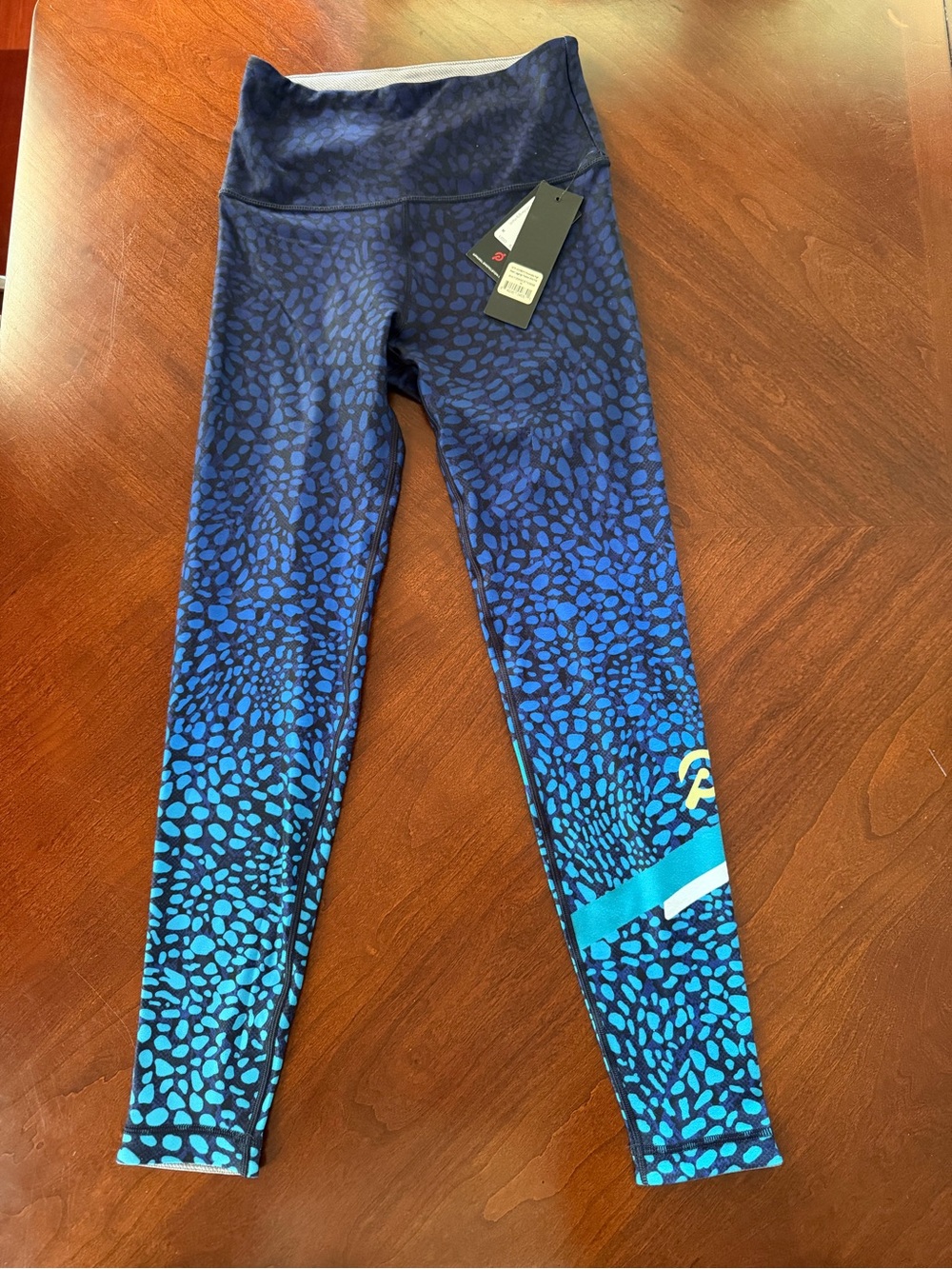WITH x Peloton Wild Kite High Waist Leggings Blue Multi M NWT